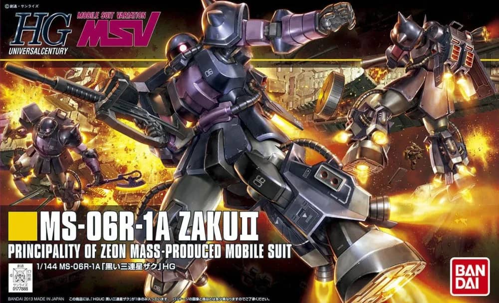 HGUC MS-06R-1A Zaku II High Mobility Type (Black Tri-Stars Custom)