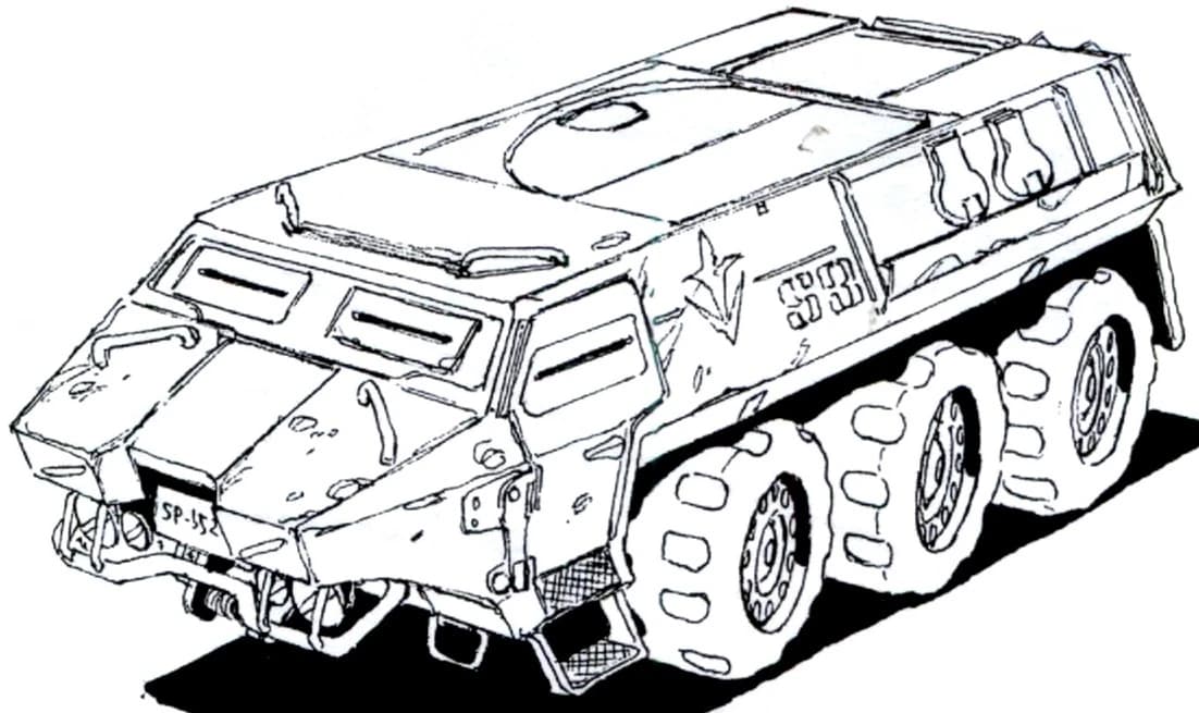 Armored Personnel Carrier — Mass Production Troops Carrier (Mobile Suit Gundam 0080: War in the Pocket)