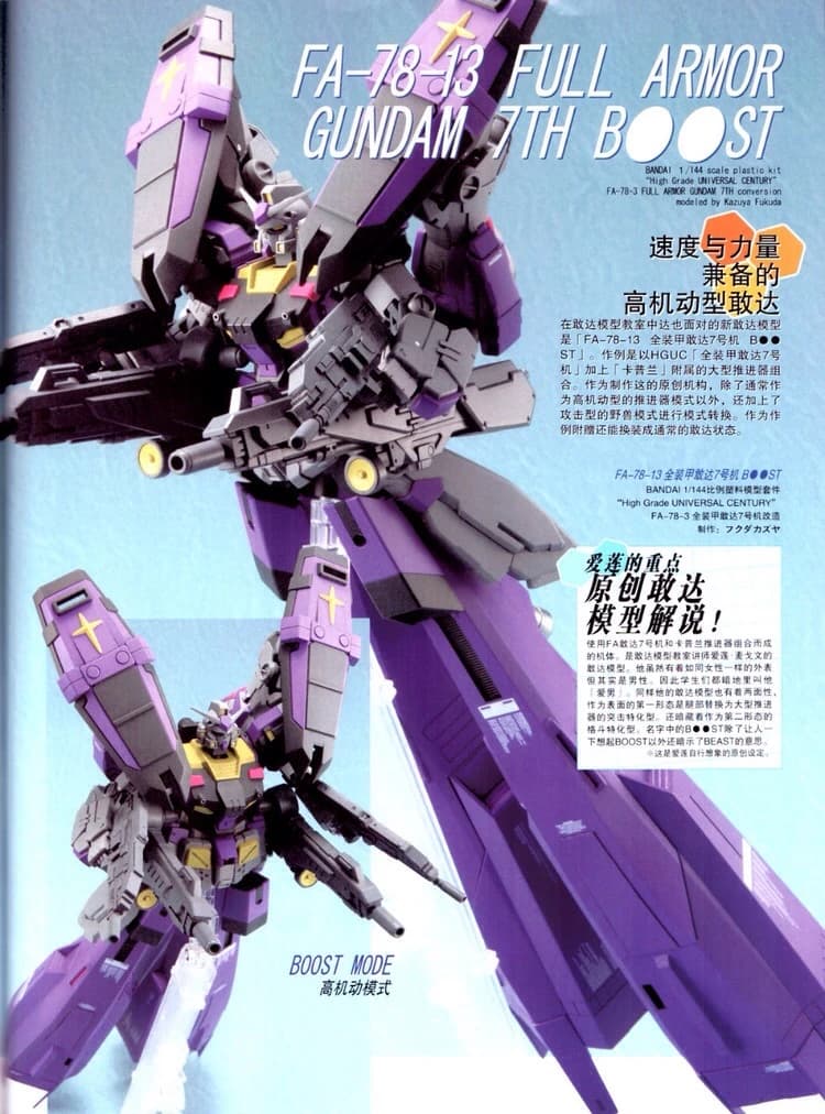 FA-78-13 Full Armor Gundam 7th B⚫⚫ST — Custom Gunpla (Gundam Build Fighters Document)