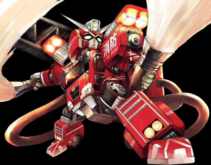 G-Firetruck — Unmanned Mobile Suit (Fusion Clashes: Gundam Battle-Rave)