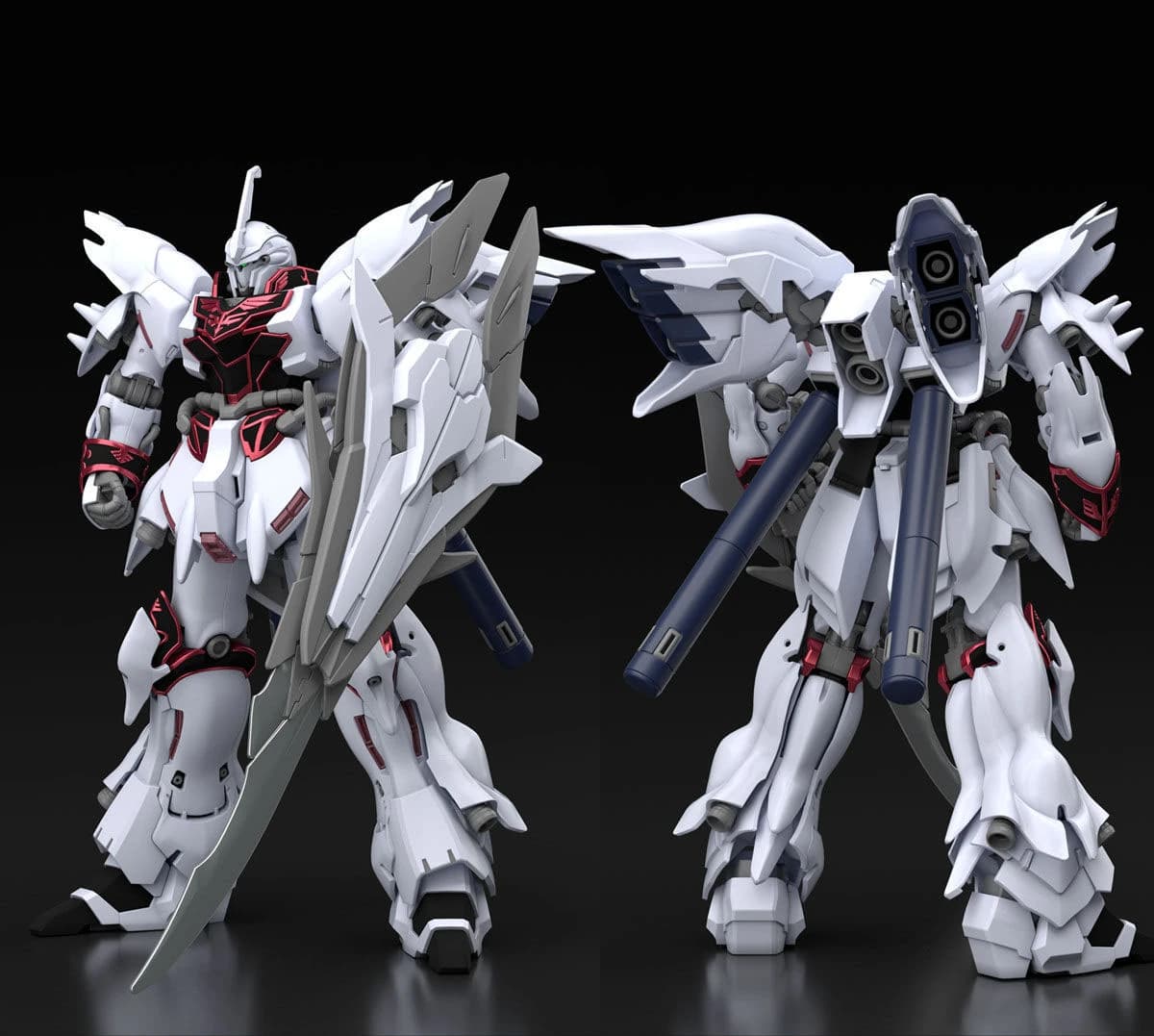 MSN-06S［W］ Weiss Sinanju — Custom Unmanned High Mobility Close Quarters Combat Mobile Suit (Gundam Build Fighters: Battlogue)