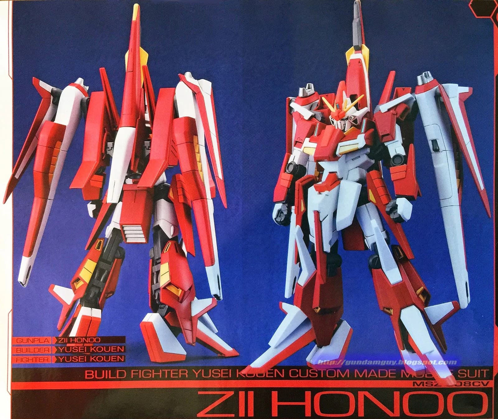 MSZ-008CV ZII Honoo — Mobile Suit (Gundam Build Fighters Honoo Try)