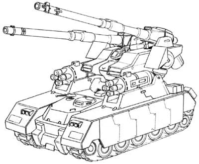 RX-75E Local Type Guntank — Long-Range Support Mobile Suit (Mobile Suit Gundam Side Story: The Blue Destiny (2015 Manga))