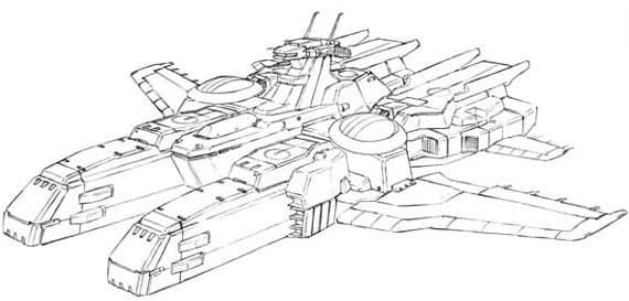 SCV-73 Blanc Rival — Pegasus-classAssault Carrier (Gundam the Ride: A Baoa Qu)