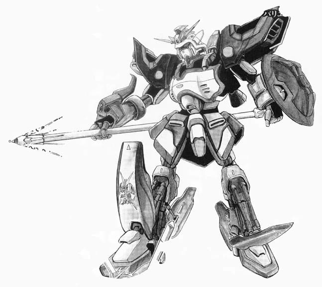 XXXG-01SB Blizzard Gundam — Prototype Close Quarters Combat Cold Climate Mobile Suit (New Mobile Report Gundam Wing Perfect Album Bom-Bom Comic)